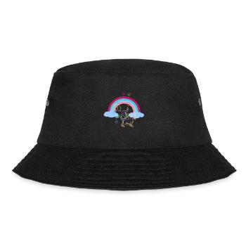 Heavenly Dream Fantasy Rainbow Dogs Colorful - Bucket Hat - black - Front - Lela (165cm)
