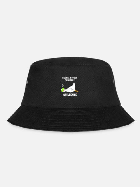 Ente lustig faul Spruch - Bucket Hat - Schwarz