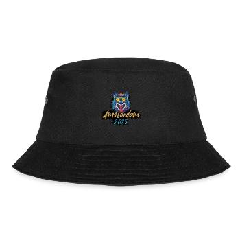 Amsterdam 2025 Party Wolf - Bucket Hat - Schwarz - Vorne - Lela (165cm)