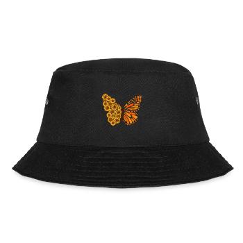 Floral Butterfly Sunflower Sweet Flower - Bucket Hat - black - Front - Lela (165cm)