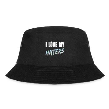 I Love My Haters für Männer und Fauen - Bucket Hat - Schwarz - Vorne - Lela (165cm)