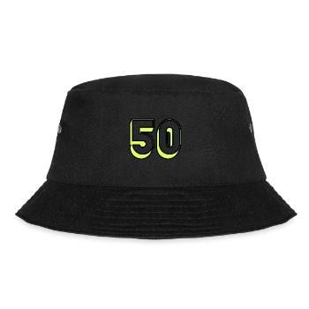 50. 50 YEARS. 50th ANNIVERSARY. BIRTHDAY 50 YEARS. - Bucket Hat - black - Front - Lela (165cm)