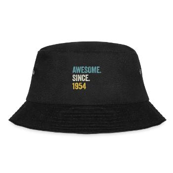 70. Geburtstag 70 Jahre Awesome Since 1954 - Bucket Hat - Schwarz - Vorne - Lela (165cm)