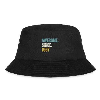 67 Years Old Awesome Since 1957 67th Birthday - Bucket Hat - black - Front - Lela (165cm)