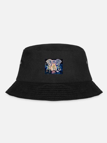 Mandala Elephant / Spirit by Anima Art by Silvia, - Bucket Hat - black