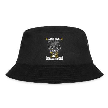 Mein Papa ist Schlagzeuger - Bucket Hat - Schwarz - Vorne - Lela (165cm)