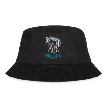 RIDGITASTISCH Rhodesian Ridgeback Wilsigns Hunde - Bucket Hat - Schwarz - Vorne - Lela (165cm)