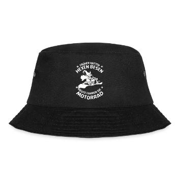 Hexen Besen Motorrad - Bucket Hat - Schwarz - Vorne - Lela (165cm)