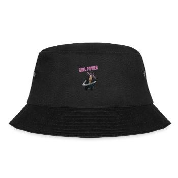 Gerda Biel Mädchen Macht merch - Bucket Hat - Schwarz - Vorne - Lela (165cm)