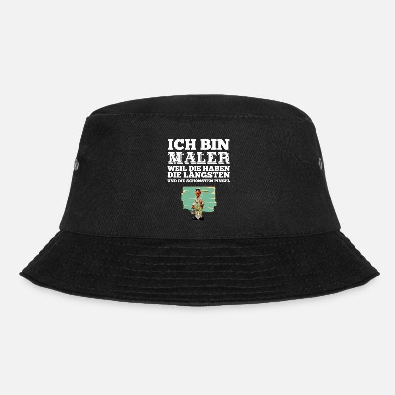 Maler Tshirt Maler Malermeister Prüfung Geschenk - Bucket Hat - Schwarz