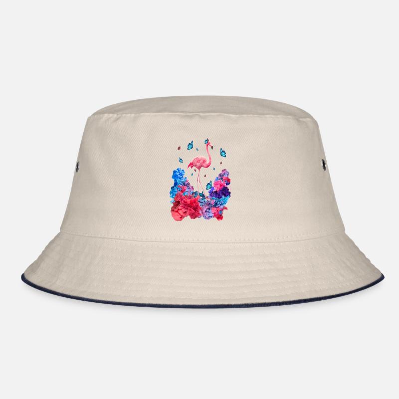 Wolken Flamingo Bucket Hat