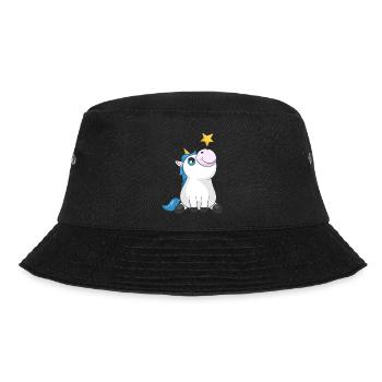 Süßes Comic Einhorn - Bucket Hat - Schwarz - Vorne - Lela (165cm)
