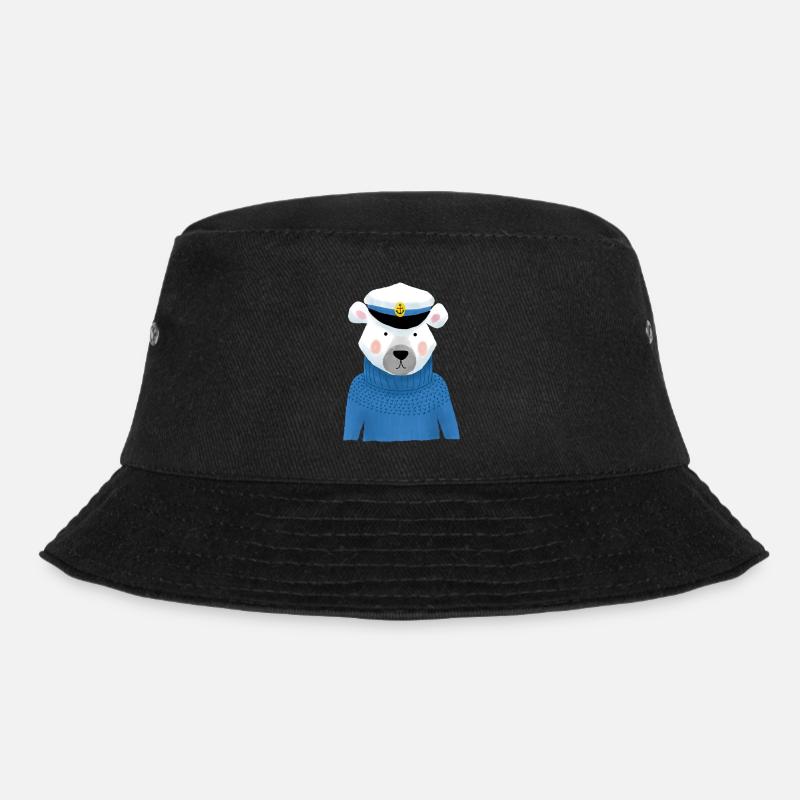 fur seal - Bucket Hat - black