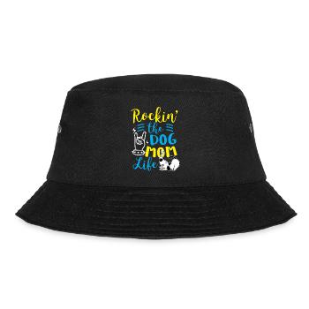 Dog Lover Rockin Das Dog Mom Life Geburtstagsgeschenk - Bucket Hat - Schwarz - Vorne - Lela (165cm)