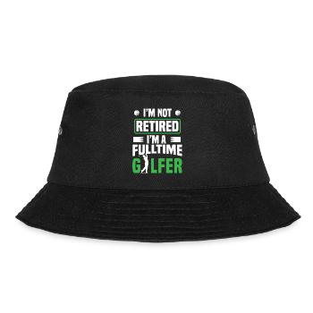 Ruhestand Ich bin nicht im Ruhestand Ich bin ein Vollzeitgolfer - Bucket Hat - Schwarz - Vorne - Lela (165cm)