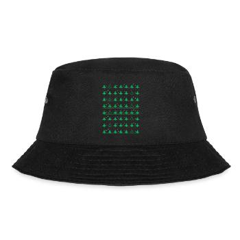 Tannenbaum Christbaum Muster Weihnachten - Bucket Hat - Schwarz - Vorne - Lela (165cm)