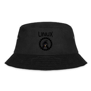 linux wheel - Bucket Hat - Schwarz - Vorne - Lela (165cm)