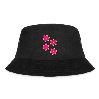 Colourful flowers - Bucket Hat - black - Front - Lela (165cm)