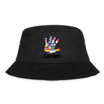 Latino Lateinamerika Flaggen Schwarz - Bucket Hat - Schwarz - Vorne - Lela (165cm)