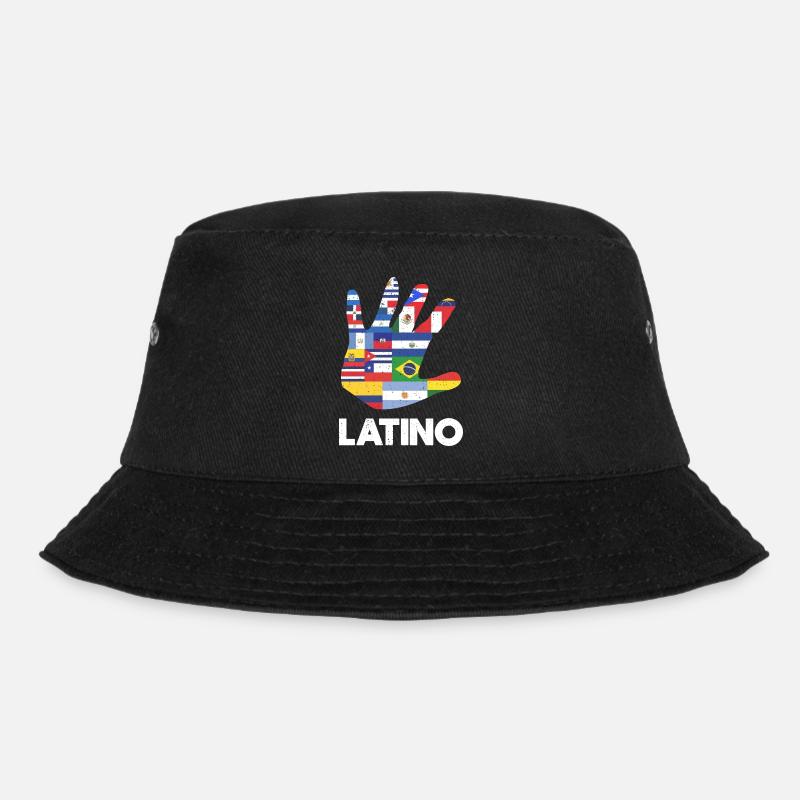 Latino Amérique latine Drapeaux Blanc - Bob - noir