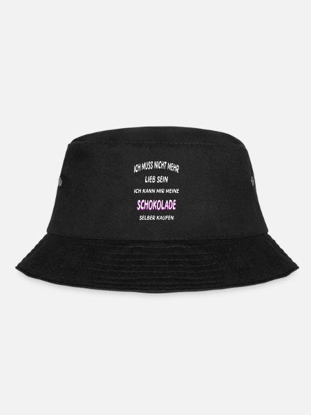 Schokolade cooler Spruch Geschenk Idee - Bucket Hat - Schwarz