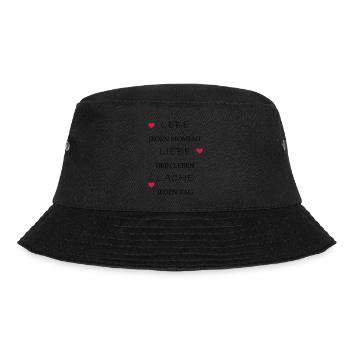 lebe liebe lache - Bucket Hat - Schwarz - Vorne - Lela (165cm)