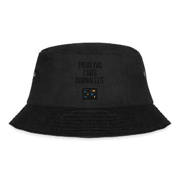 Journalist / Journalismus / Zeitung / Reporter - Bucket Hat - Schwarz - Vorne - Lela (165cm)