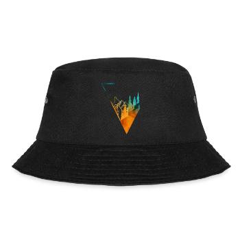 colored panorama forest and mountains - Bucket Hat - black - Front - Lela (165cm)
