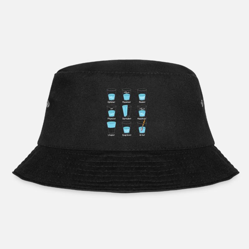 Mindset Wasserglas Einstellung - Bucket Hat - Schwarz