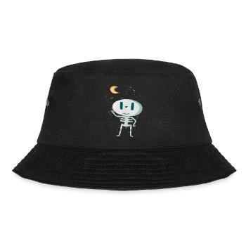 Cute skeleton with moon and stars Halloween - Bucket Hat - black - Front - Lela (165cm)
