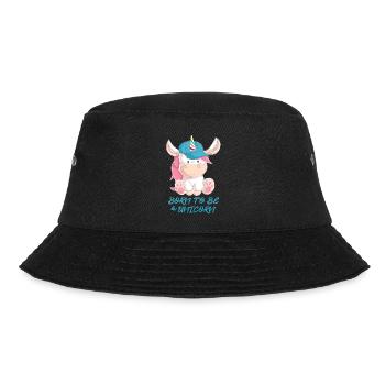 Zum Einhorn geboren - Bucket Hat - Schwarz - Vorne - Lela (165cm)
