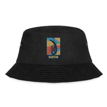 Vintage Bariton Musiker Blasmusiker Baritonist - Bucket Hat - Schwarz - Vorne - Lela (165cm)