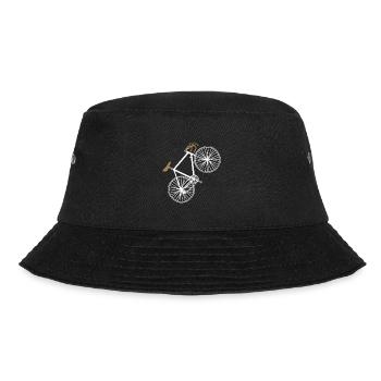 Road bike bicycle cycling racing cyclist gift - Bucket Hat - black - Front - Lela (165cm)