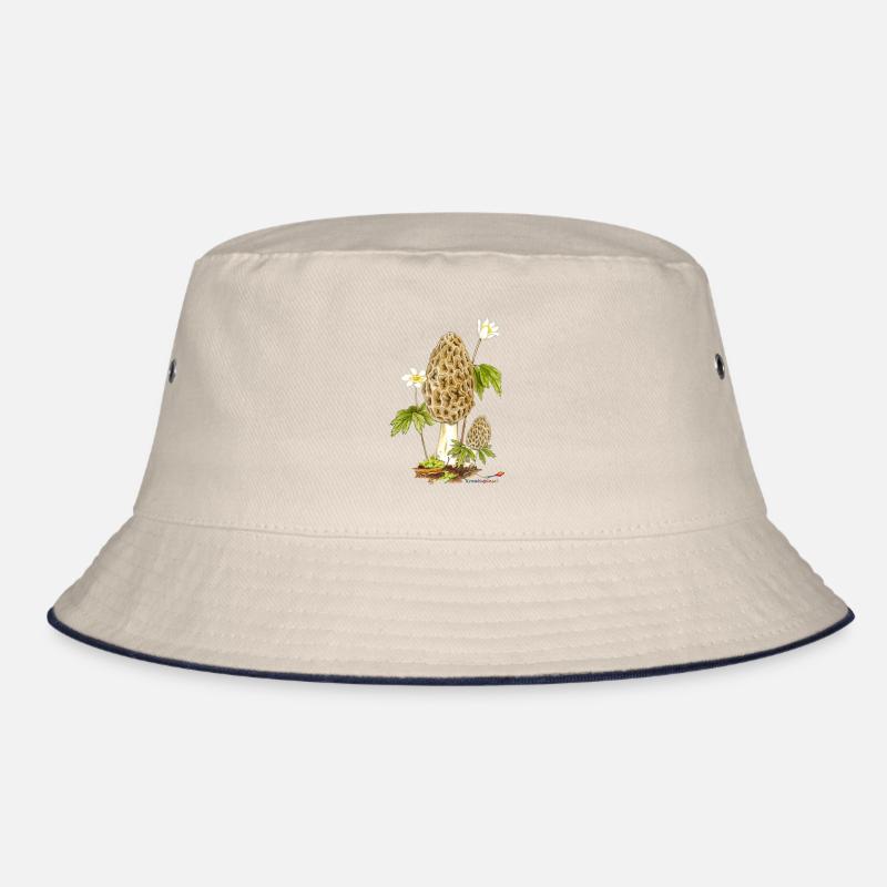 Speise-Morchel und Buschwindröschen Bucket Hat