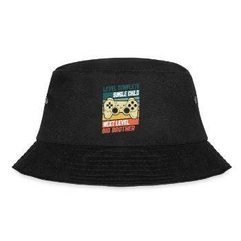 Level Complete Einzelkind Bruder Geburt Geschenk - Bucket Hat - Schwarz - Vorne - Lela (165cm)