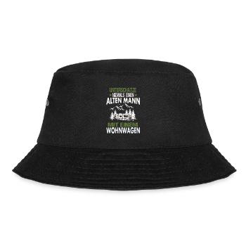 Camping Camper Geschenk - Bucket Hat - Schwarz - Vorne - Lela (165cm)