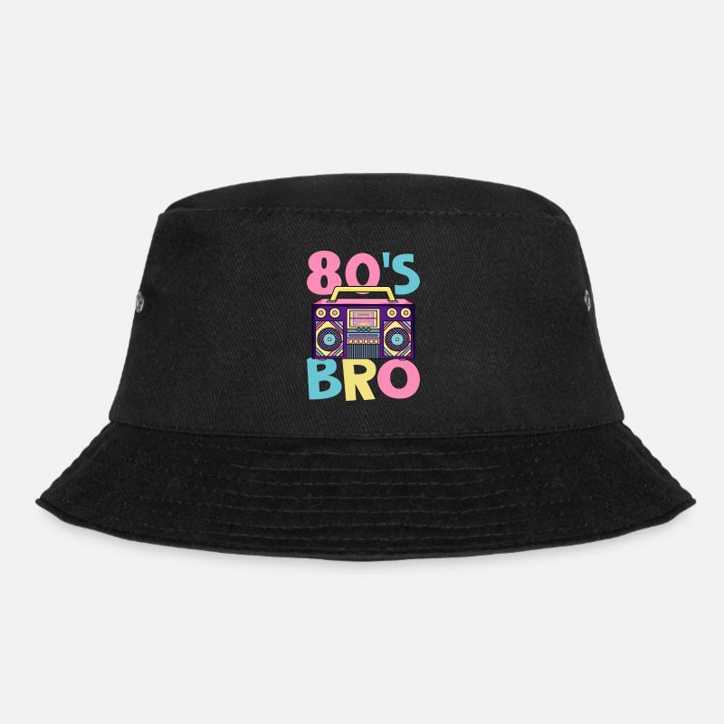 Party 80s 80s Bro Mottoparty 80's - Bucket Hat - black