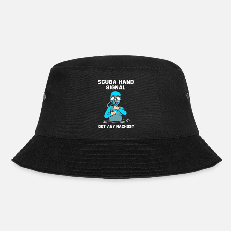 Taucher Handzeichen Scuba Diving - Bucket Hat - Schwarz