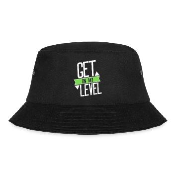Get onmy Level - Original green Design - Bucket Hat - black - Front - Lela (165cm)