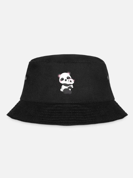 Mommy and I Cute Panda with Mom Gift - Bucket Hat - black