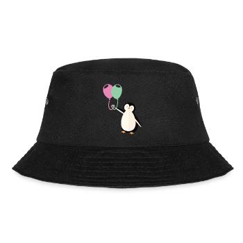 Süßer Pinguin mit Luftballon - Bucket Hat - Schwarz - Vorne - Lela (165cm)