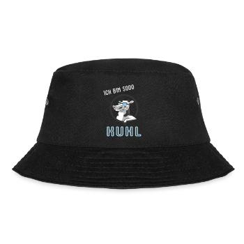 Ich bin so cool. Kuhl, Kuh - Bucket Hat - Schwarz - Vorne - Lela (165cm)
