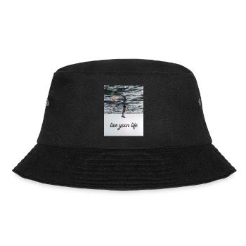 Beautiful saying - Live your life - Bucket Hat - black - Front - Lela (165cm)
