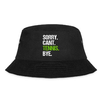 Sorry Cant Tennis Bye - Bucket Hat - Schwarz - Vorne - Lela (165cm)