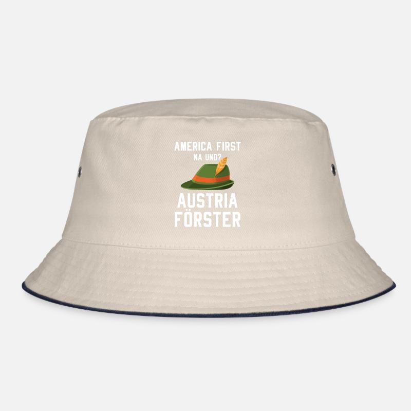America First Austria Forester Saying Forest Workers Bucket Hat