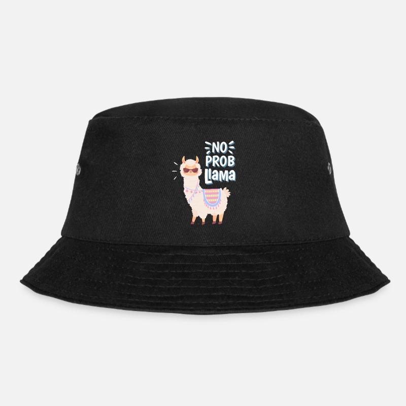 cooles Lama - Bucket Hat - Schwarz
