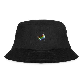 Butterfly Splash Of Colour - Bucket Hat - black - Front - Lela (165cm)