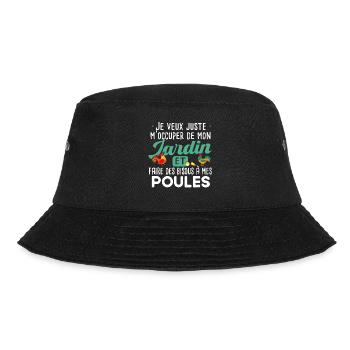 Jardin poules jardinage poule poulailler humour - Bob - noir - Devant - Lela (165cm)
