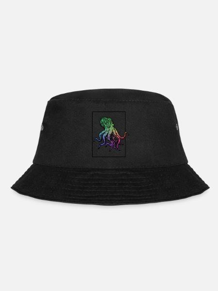 Krake - Bucket Hat - Schwarz