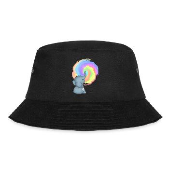 Elefanten Baby - Kreative und bunt - Bucket Hat - Schwarz - Vorne - Lela (165cm)
